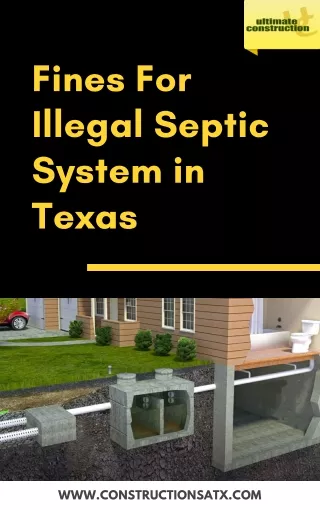 FINES FOR ILLEGAL SEPTIC SYSTEM IN TEXAS