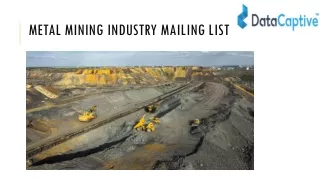 Mining Industry Mailing List Providers