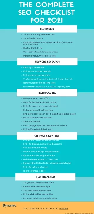 the complete seo checklist for 2021
