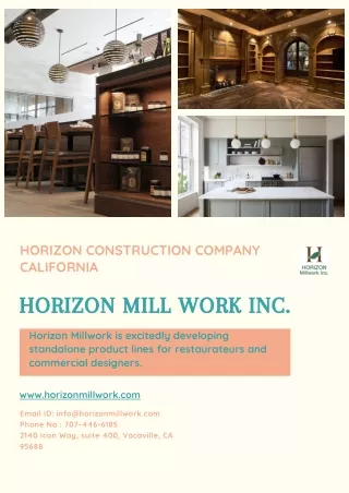 Millwork Services California | Horizon Construction Company California