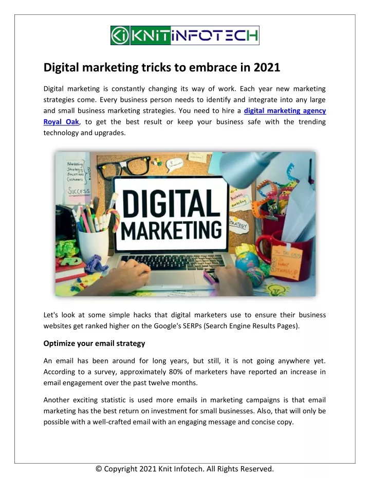 digital marketing tricks to embrace in 2021