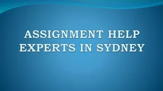 assignment help experts in sydney