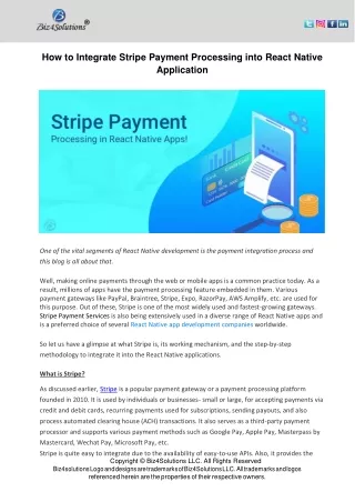 how to integrate stripe payment processing into