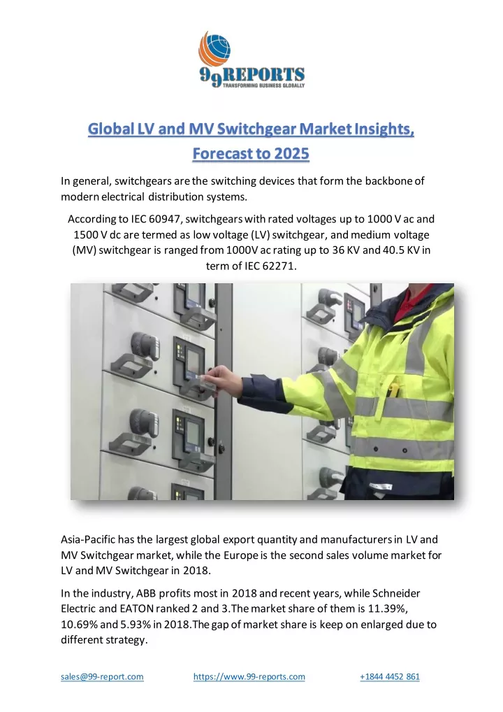 global lv and mv switchgear market insights