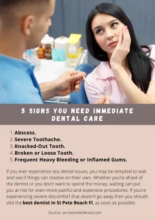 5 Signs You Need Immediate Dental Care