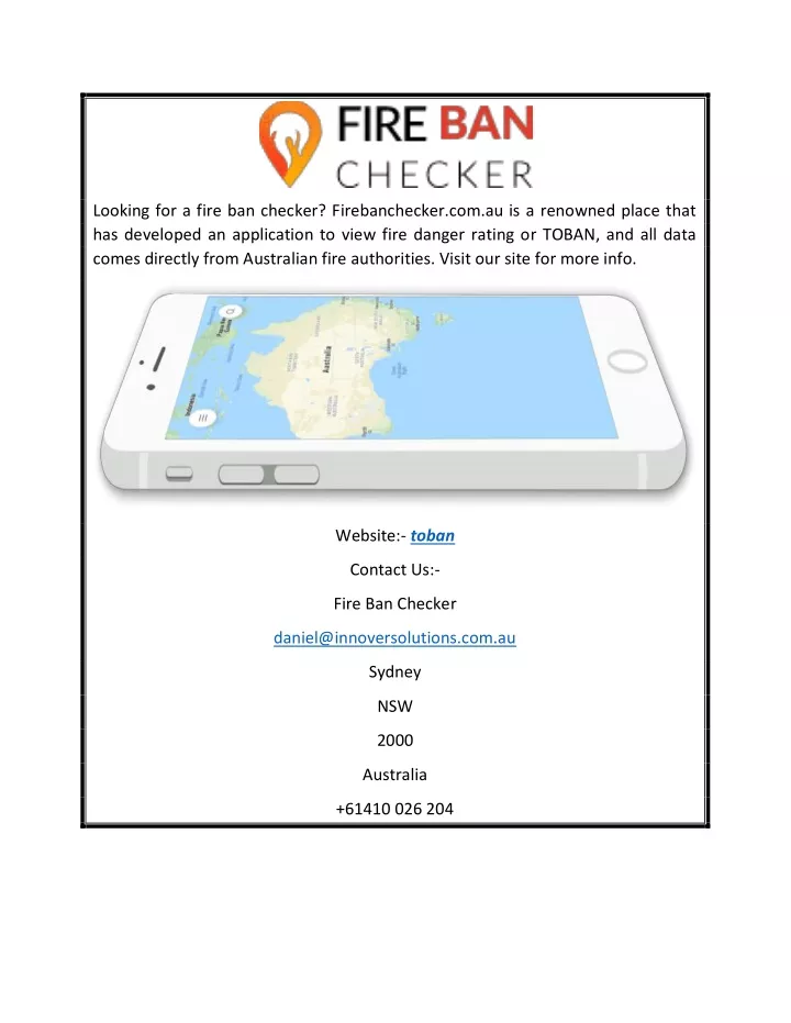 looking for a fire ban checker firebanchecker