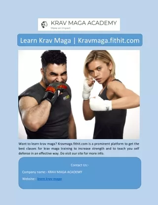 Learn Krav Maga | Kravmaga.fithit.com