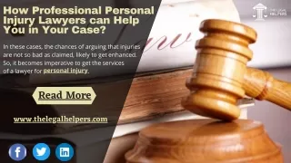 How Professional Personal Injury Lawyers can Help You in Your Case?
