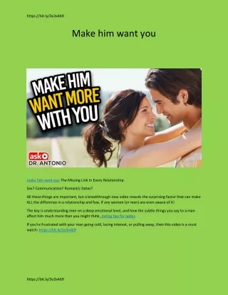 make him want you