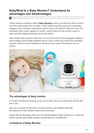 babywhat is a baby monitor understand