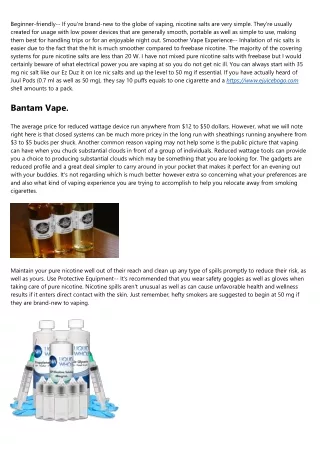 What Are Pure Nicotine Salts? Salt Nicotine Full Overview.