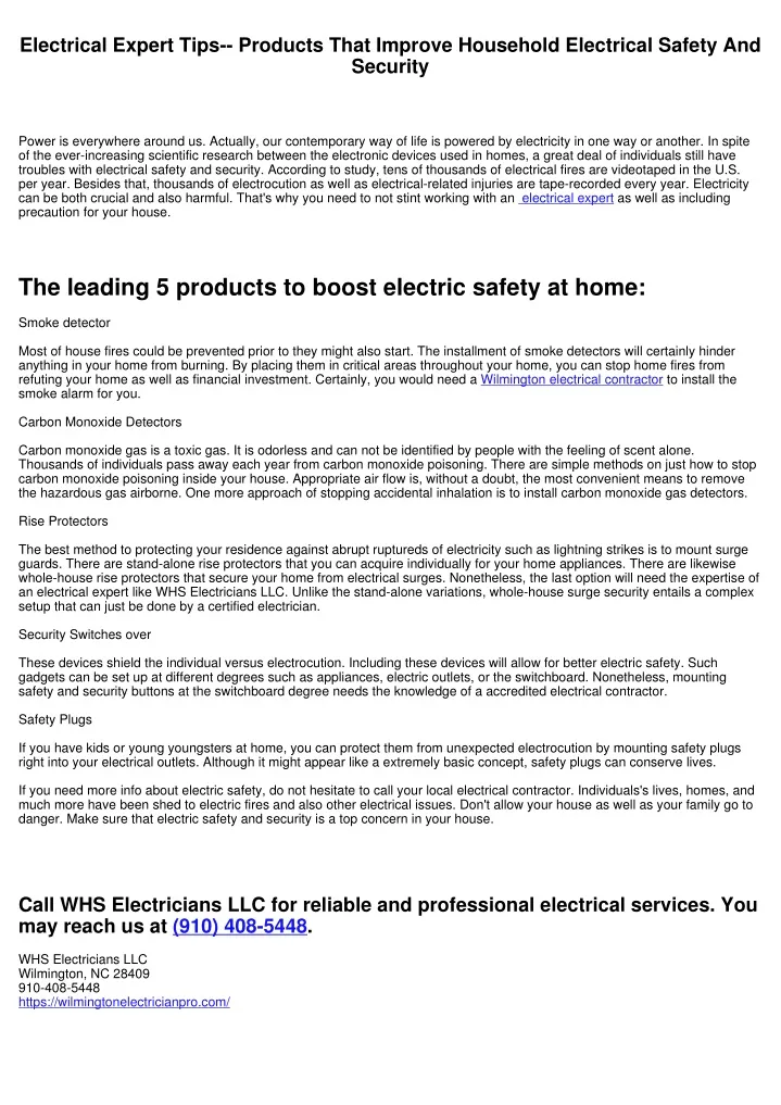 electrical expert tips products that improve