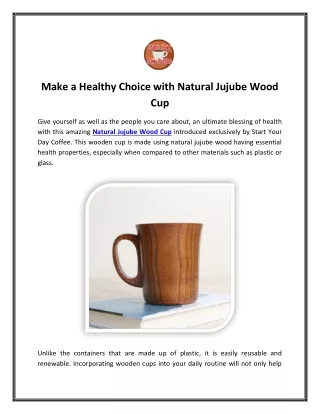 Natural Jujube Wood Cup