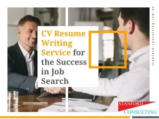 CV Resume Writing Service for the Success in Job Search