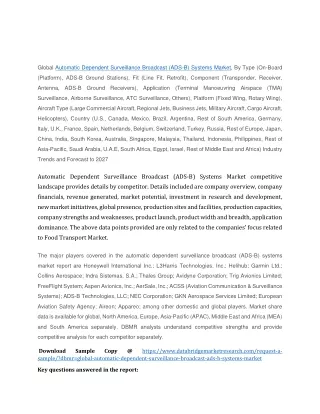 global automatic dependent surveillance broadcast