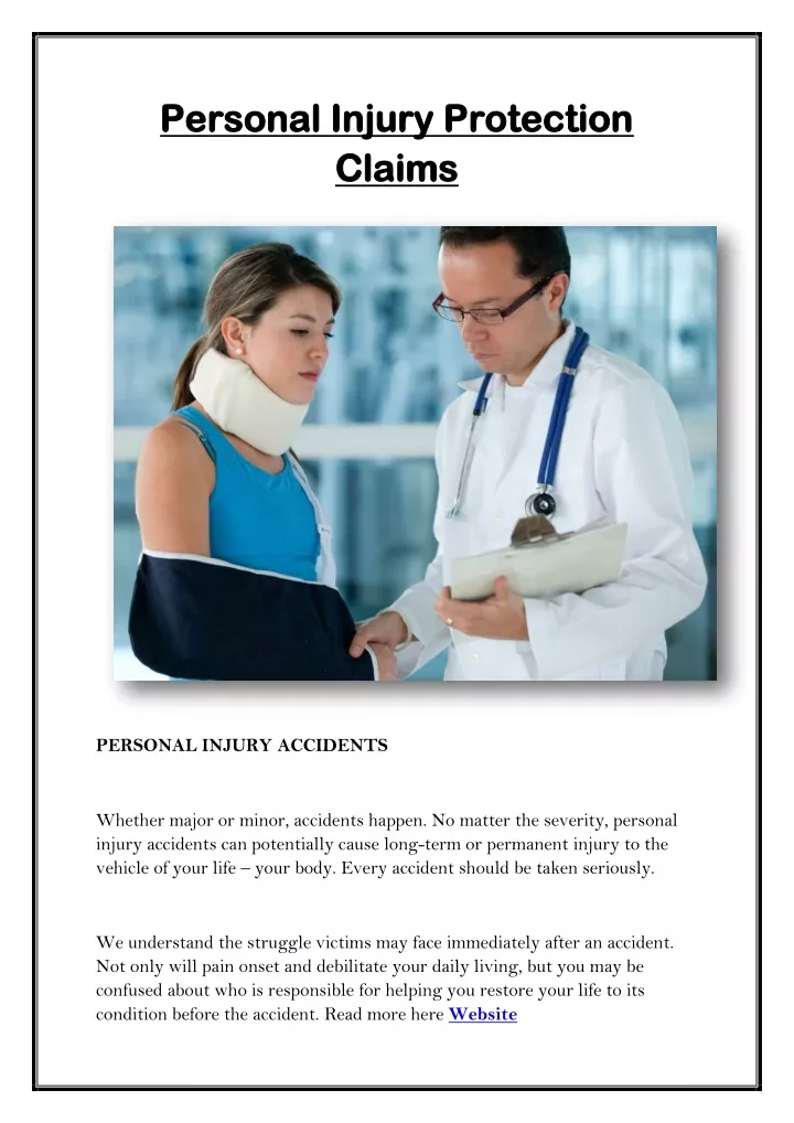 personal injury protection personal injury