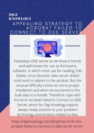 Appealing Strategy to Acrobat Failed to Connect to DDE  Server