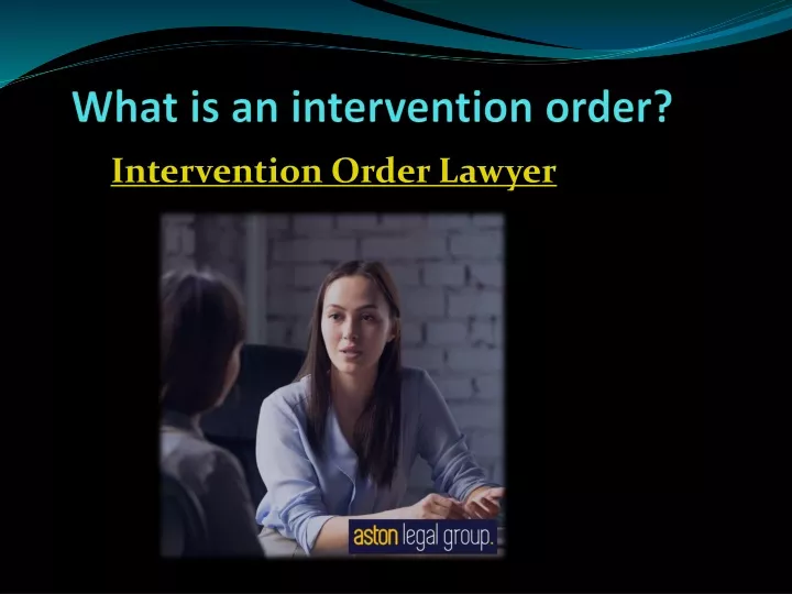 what is an intervention order