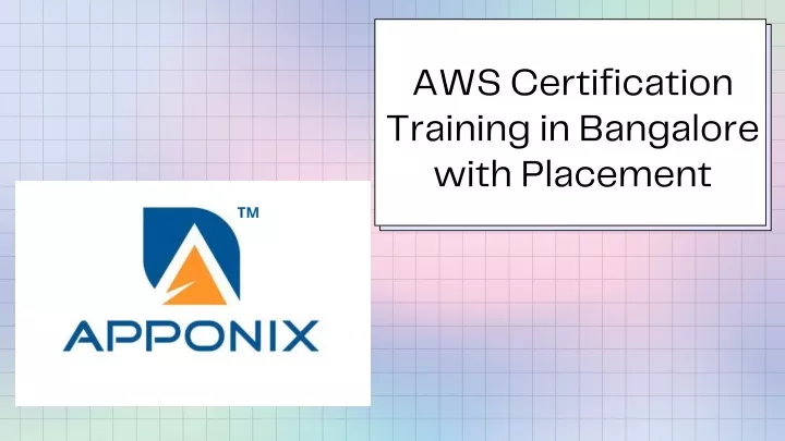 aws certification training in bangalore with