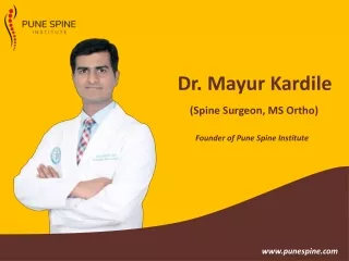 Dr. Mayur Kardile - Spine Specialist in Pune | Spine Surgeon