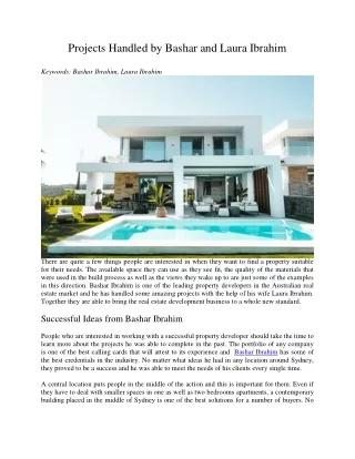 projects handled by bashar and laura ibrahim