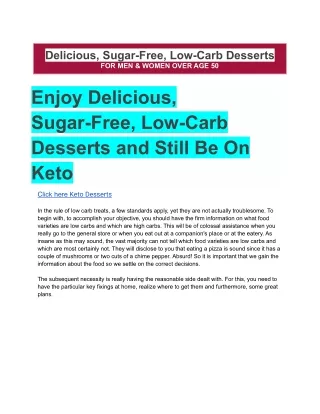 _Sugar Free, Low Carb Desserts