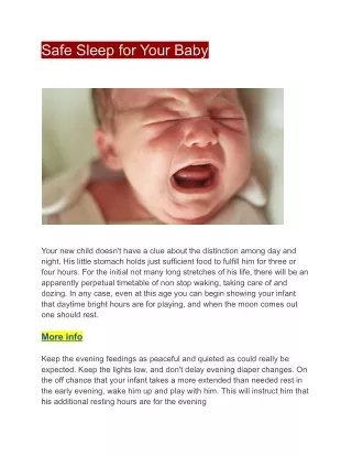 Safe Sleep for Your Baby