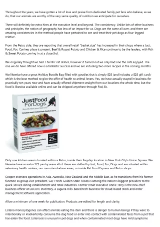 Just Food For Dogs - Is It Healthier? - Coastal Animal Hospital