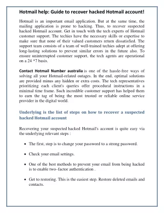 Hotmail help: Guide to recover hacked Hotmail account!
