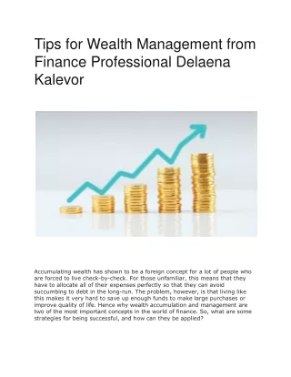 Tips for Wealth Management from Finance Professional Delaena Kalevor-converted