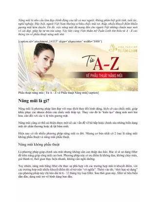 tu a -z phau thuat nang mui