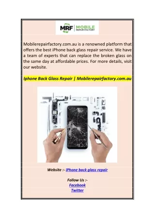 mobilerepairfactory com au is a renowned platform