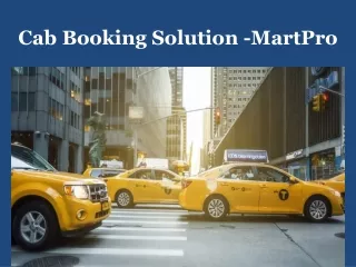 Cab Booking Solution