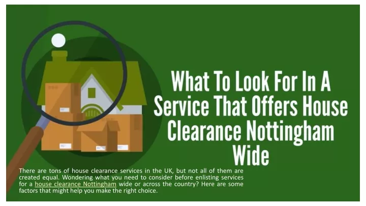 there are tons of house clearance services
