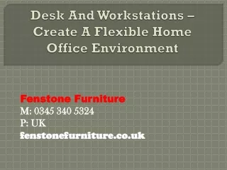 desk and workstations create a flexible home office environment