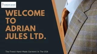 Private Label Clothing USA  | Adrian Jules Ltd | Expertly hand tailored