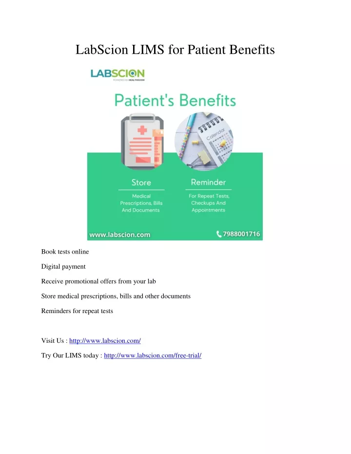 labscion lims for patient benefits