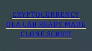 cryptocurrency ola cab ready made clone script