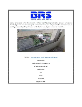 concrete cancer repair cost new south wales