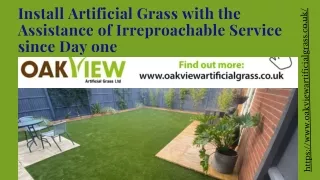 install artificial grass with the assistance
