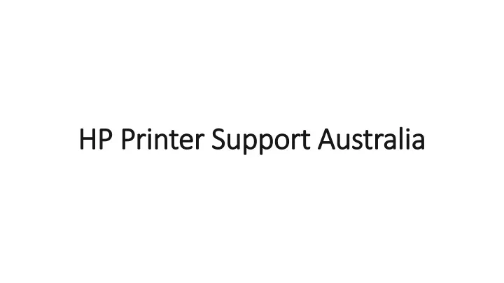 hp printer support australia