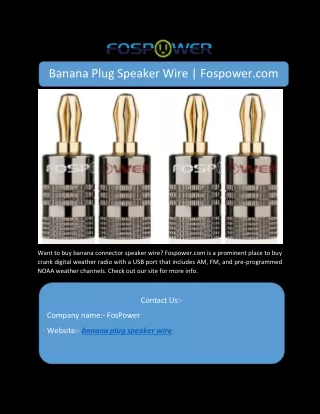 banana plug speaker wire fospower com