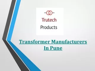Transformer Manufacturers In Pune
