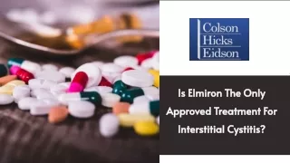 Is Elmiron The Only Approved Treatment For Interstitial Cystitis?