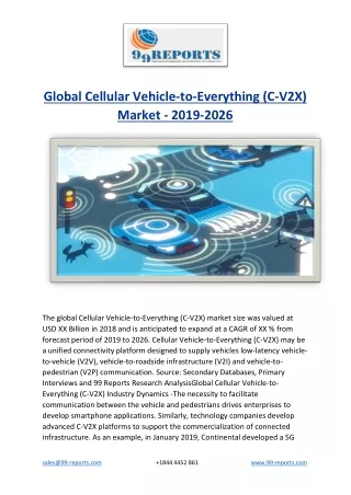 global cellular vehicle to everything
