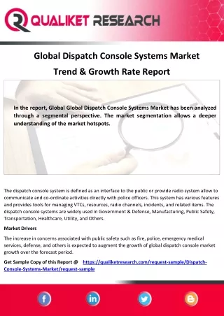 global dispatch console systems market