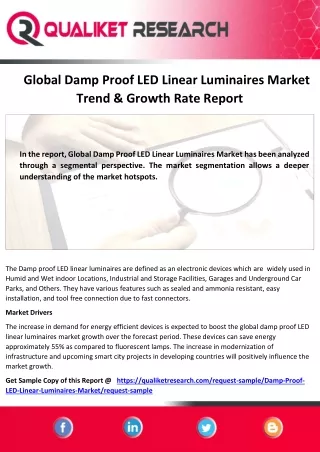 global damp proof led linear luminaires market