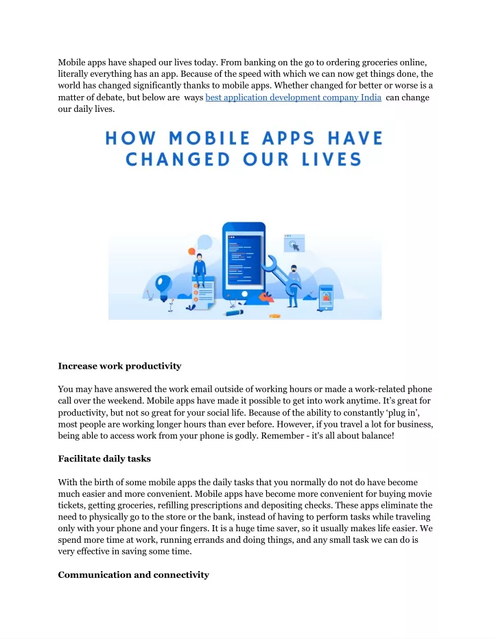 mobile apps have shaped our lives today from