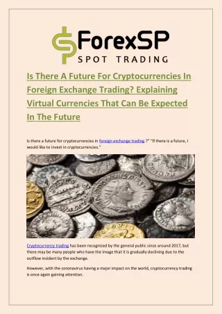 is there a future for cryptocurrencies in foreign