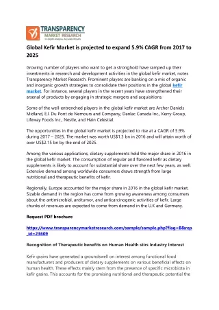 global kefir market is projected to expand